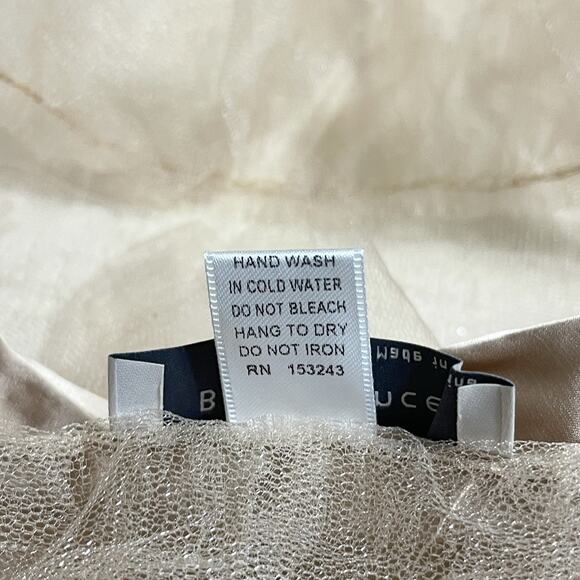 Tiered Tulle Ruffle Sheer Skirt with Tie Front Size M Cream Coquette Costume NWT - Picture 11 of 13